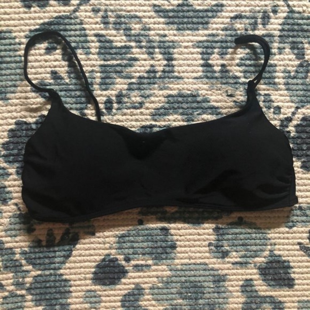 Aerie Black Spaghetti Strap Bikini Top